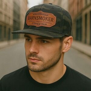 Barn Smoker Camo Hat American Tobacco Experience Patch Cap New‎
